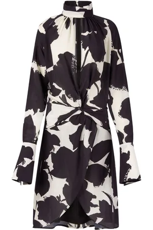 Nina Ricci Abstract-print high-neck dress