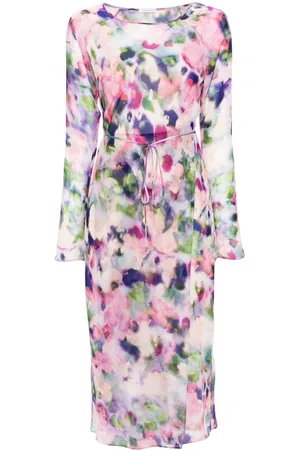 Patrizia Pepe Abstract-print chiffon midi dress