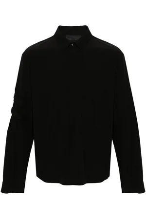 HELIOT EMIL Press-stud crepe shirt