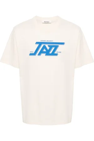 WALES BONNER Jazz-print cotton T-shirt