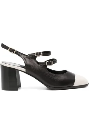 Carel 60mm Papaya slingback pumps