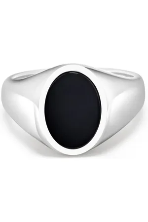 Nialaya Onyx polished signet ring