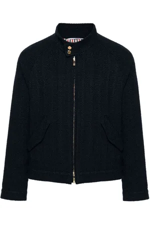 Thom Browne RWB-striped tweed bomber jacket