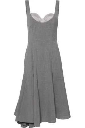 Viktor & Rolf Corset-style midi wool dress