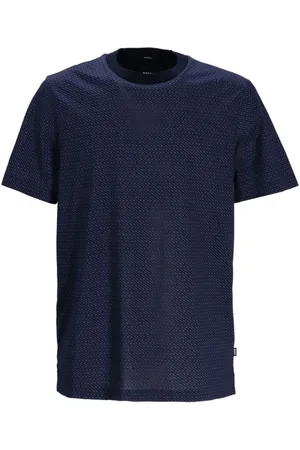 HUGO BOSS Geometric-pattern cotton T-shirt