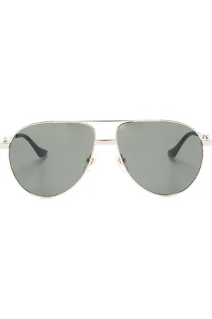 Gucci Web-detail pilot-frame sunglasses