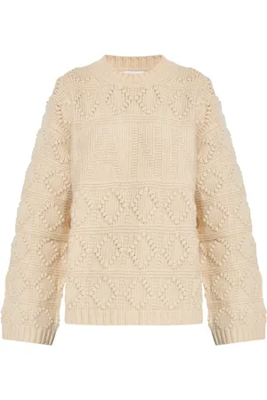 Ganni Intarsia-logo sweater