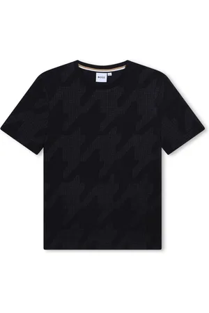 HUGO BOSS Houndstooth-print cotton T-shirt