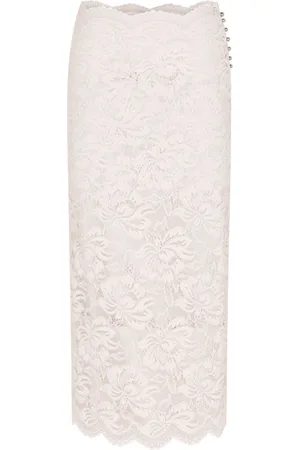 Paco rabanne Floral-lace sheer skirt