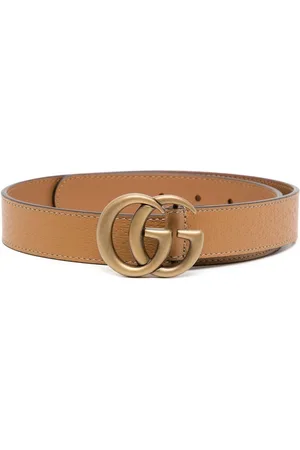 Gucci GG-buckle leather belt