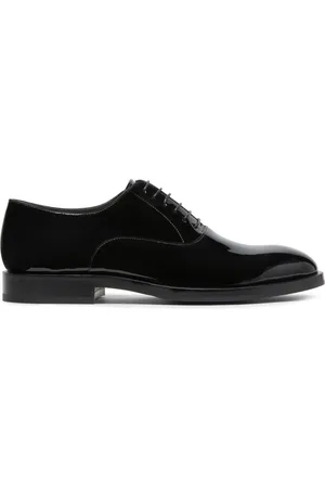 Brunello Cucinelli Patent-leather laced oxford shoes