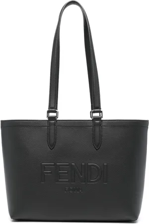 Fendi Roma logo-embossed leather tote bag