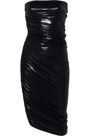 Norma Kamali Diana lamé midi dress