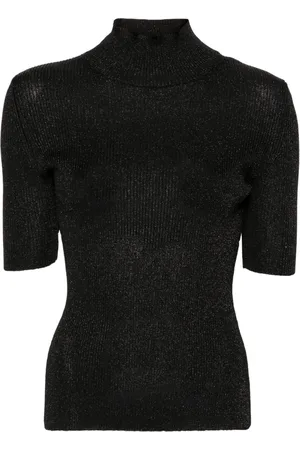 Missoni High neck glitter-detail top