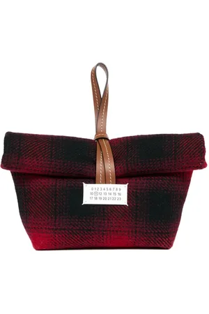 Maison Margiela Paper check-pattern clutch bag
