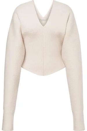 Serafini V-neck cropped jumper