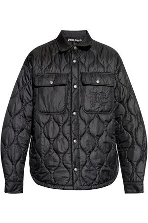 Palm Angels Embroidered-logo quilted jacket