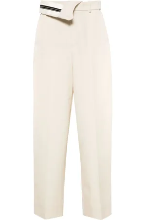 Fendi Foldover waist gabardine trousers