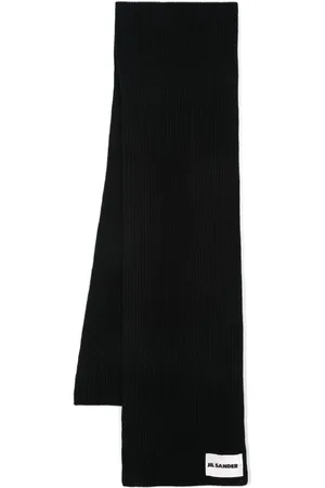 Jil Sander Logo-appliqué wool scarf