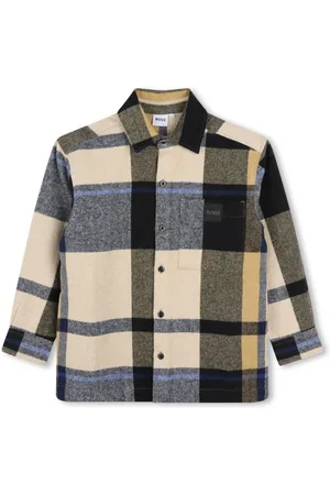 HUGO BOSS Check-pattern cotton shirt