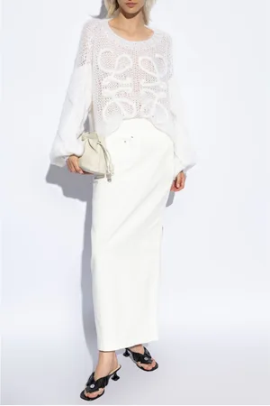 Loewe High-waist draped midi skirt