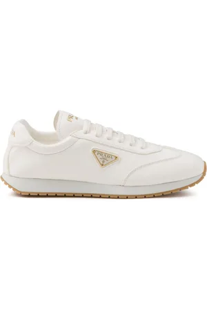 Prada Triangle-logo leather sneakers