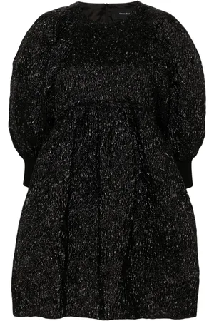 Simone Rocha Crushed-cloqué puff-sleeves dress