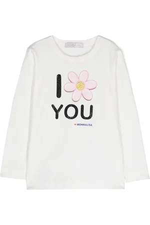 MONNALISA Rhinestone-embellished T-shirt