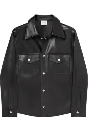 Courrèges Patch pocket leather shirt