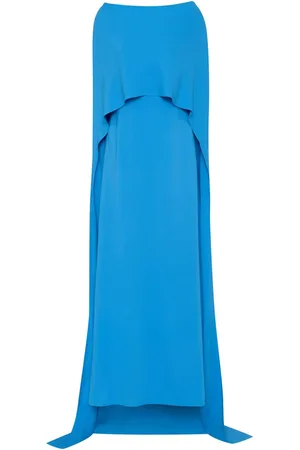 Oscar de la Renta Cowl Back silk-georgette kaftan