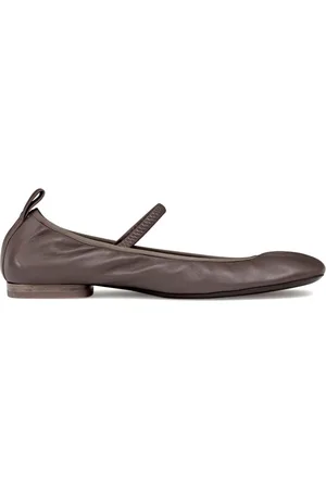 LEMAIRE Square-toe leather ballerina shoes