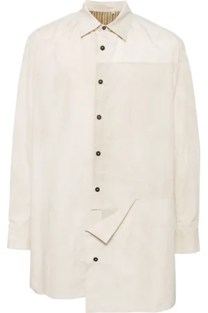 ZIGGY CHEN Cut out panels cotton Shirt