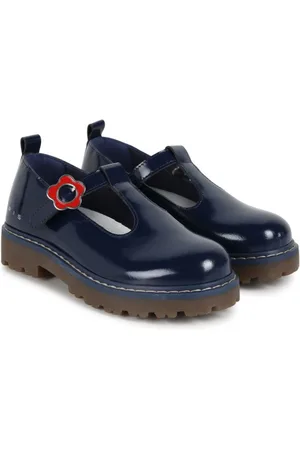 Kenzo Logo-print leather ballerina shoes