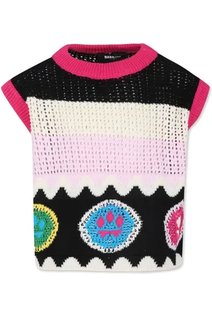 BARROW Intarsia signature smile knitted top