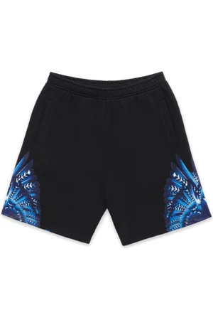 MARCELO BURLON Grizzly Wings cotton track shorts