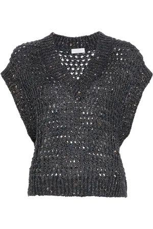 Brunello Cucinelli Rustic Dazzling Net sweater