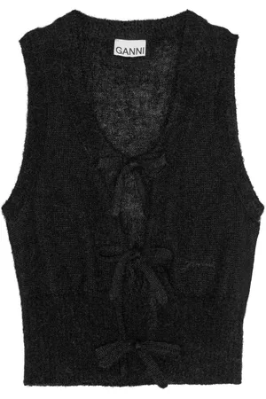 Ganni Knitted tie string vest