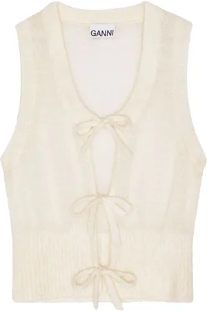 Ganni Knitted tie string vest