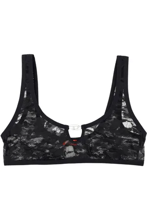 Diesel Logo-plaque lace bralette