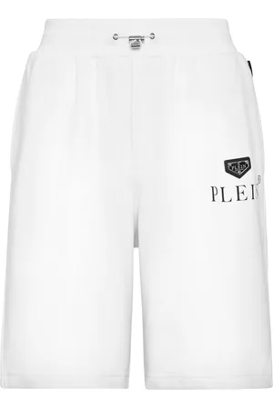 Philipp Plein Logo-plaque cotton-blend shorts