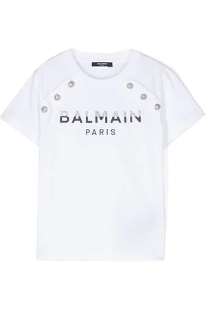 Balmain Glitter logo-detail T-shirt