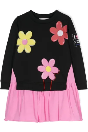 MONNALISA Floral-print sweatshirt dress