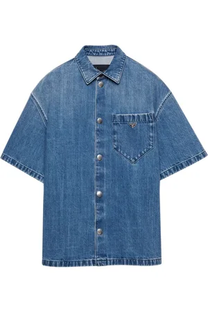 Prada Triangle-logo denim shirt