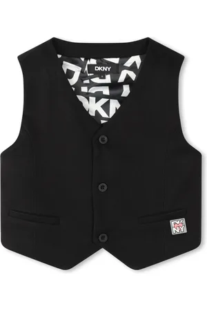 DKNY Logo-appliqué buttoned waistcoat