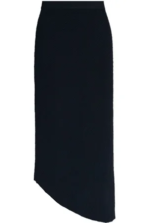 Cult Gaia Plissé asymmetric midi skirt
