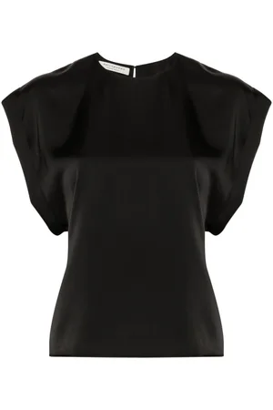 Serafini Round-neck satin blouse
