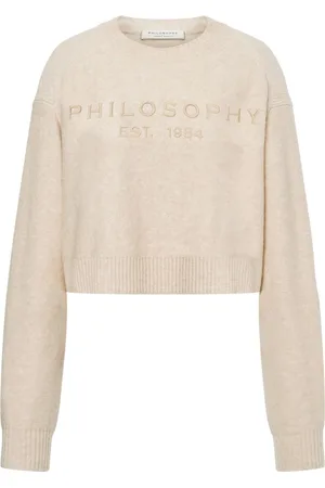 Serafini Logo-embroidered cropped jumper