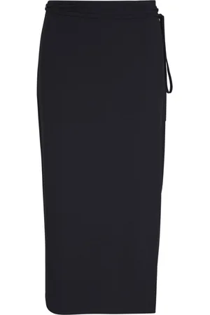 Vince Tie-fastening wrap midi skirt