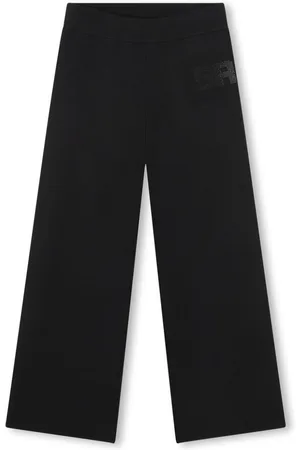 Sonia Rykiel Enfant Rhinestone-logo knitted track pants