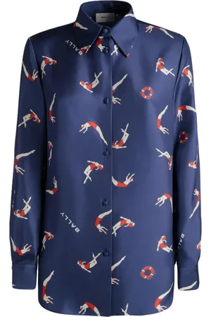 Bally Silk swimmer-print shirt